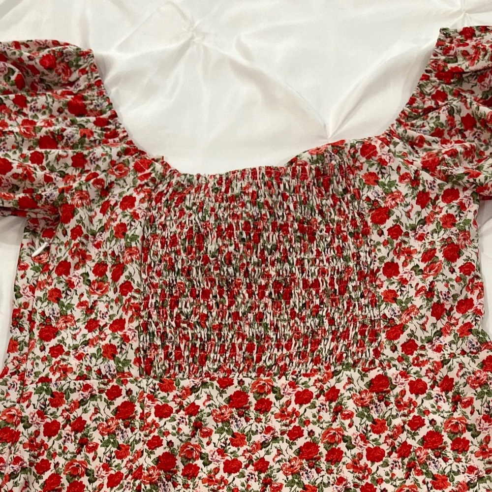 SHEIN Off The Shoulder Floral Dress Size Medium Stretchy Fit NWOT - Picture 11 of 11